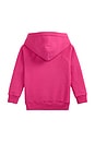 view 2 of 2 Kids Long Sleeve Lightweight Magic Fleece Hoodie in College Pink