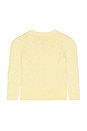 view 2 of 2 Long Sleeve Cotton Cable Knit Cardigan in T-bird Yellow With Metallic