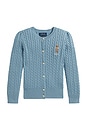 view 1 of 2 CÁRDIGAN in Cassidy Blue With Bear Embroidery