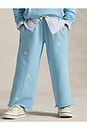 view 4 of 5 Kids Wide Leg Athletic Pant in Carolina Blue