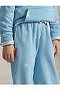 view 5 of 5 Kids Wide Leg Athletic Pant in Carolina Blue