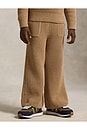 view 4 of 5 Sweater Wide Leg Pant in Camel Heather