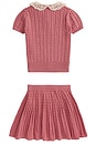 view 2 of 4 LOT CABLE-KNIT COLLARED  in Canvas Pink