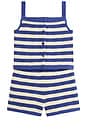 view 1 of 5 Kids Striped Sweater Tank Top With Matching Short in Charter Blue With Cream Stripe