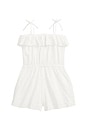 view 1 of 2 Kids Sleeveless Eyelet Romper in White