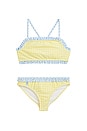 view 1 of 2 Kids Two Piece Swimsuit in Yellow Gingham With Blue