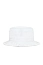 view 3 of 3 Twill Bucket Hat in White