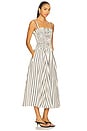 view 2 of 4 Striped Silk-Blend Dress in 1932 Stripe White & Black