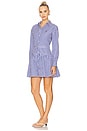 view 2 of 4 Striped Cotton Paneled Shirtdress in 1936 Blue & White Stripe