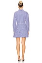 view 3 of 4 Striped Cotton Paneled Shirtdress in 1936 Blue & White Stripe