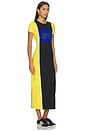 view 2 of 3 Graphic Zip Placket Dress in Polo Black & Yellow Fin