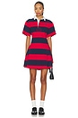 view 1 of 5 Striped Cotton Jersey Rugby Dress in Polo Sport Red & Newport Navy