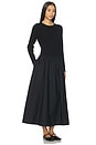 view 1 of 3 VESTIDO LARGO DE CUELLO REDONDO in Polo Black