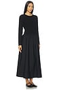 view 2 of 3 VESTIDO LARGO DE CUELLO REDONDO in Polo Black