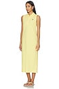 view 3 of 5 Mesh Knit Collared Polo Dress in T-bird Yellow