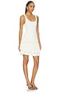 view 2 of 3 Viscose Cotton Fit & Flare Dress in White