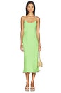 view 1 of 4 Linen Scoop Neck Slip Dress in Riviera Green