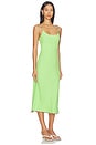 view 2 of 4 Linen Scoop Neck Slip Dress in Riviera Green