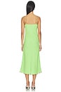 view 3 of 4 Linen Scoop Neck Slip Dress in Riviera Green