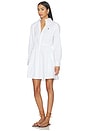 view 2 of 4 Cotton Long Sleeve Shirt Dress in White