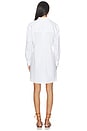 view 3 of 4 Cotton Long Sleeve Shirt Dress in White