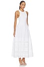 view 1 of 3 Voile Crew Neck Fit & Flare Dress in White