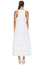view 3 of 3 Voile Crew Neck Fit & Flare Dress in White