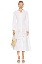view 1 of 3 Collared Long Sleeve Shirt Dress in White
