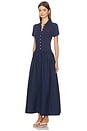 view 2 of 4 Poplin Collared Short Sleeve A Line Dresses in Newport Navy