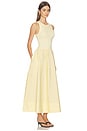 view 2 of 3 Crew Neck Sleeveless Fit And Flare Dress in Bird Yellow