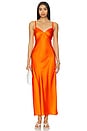 view 1 of 4 ROBE CARACO MIDI ADDISON in Bright Signal Orange