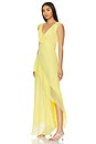 view 2 of 3 Ruffle Gown in Sunfish Yellow