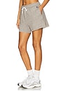view 3 of 6 Lightweight Fleece Drawstring Short in Dark Vintage Heather