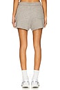 view 4 of 6 Lightweight Fleece Drawstring Short in Dark Vintage Heather