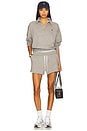 view 5 of 6 Lightweight Fleece Drawstring Short in Dark Vintage Heather