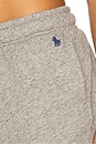 view 6 of 6 Lightweight Fleece Drawstring Short in Dark Vintage Heather