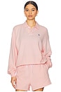 view 1 of 4 MOLETOM POLO DE MALHA ISLAND FLEECE KNIT in Pink Sand