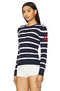 view 2 of 5 Anchor Pullover in Hunter Navy & White Stripe