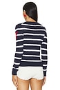 view 3 of 5 Anchor Pullover in Hunter Navy & White Stripe