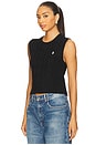 view 3 of 5 Cable-Knit Cotton Cropped Vest in Polo Black