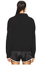 view 3 of 4 Lightweight Fleece Quarter-Zip in Polo Black