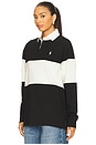 view 2 of 4 Color-Blocked Cotton Jersey Rugby Shirt in Polo Black & Deckwash White