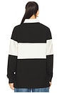 view 3 of 4 Color-Blocked Cotton Jersey Rugby Shirt in Polo Black & Deckwash White