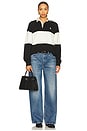 view 4 of 4 Color-Blocked Cotton Jersey Rugby Shirt in Polo Black & Deckwash White