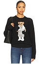 view 1 of 4 Polo Bear Cotton Crewneck Sweater in Polo Black