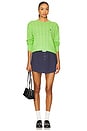 view 4 of 4 Cable Wool Cashmere Crewneck Sweater in Apple Green