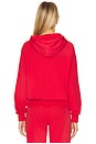 view 4 of 5 Big Pony Lightweight Fleece Zip Hoodie in Deep Orangey Red