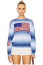view 1 of 5 Flag Ombre Cotton Sweater in Blue