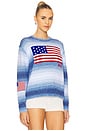 view 2 of 5 Flag Ombre Cotton Sweater in Blue
