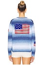 view 4 of 5 Flag Ombre Cotton Sweater in Blue